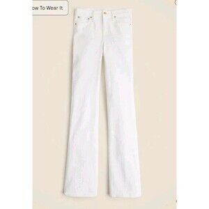 NWT J.Crew Bootcut Jeans 2003 White SMALL MARK CH685 $158 Womens Size 35
